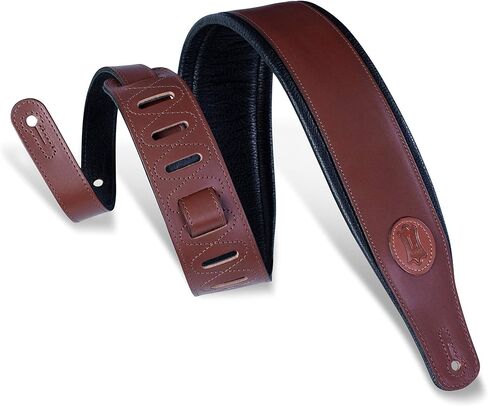 Levy's Leathers MSS1-BLK Veg-Tan Leather Guitar Strap, Black in Saudi Arabia