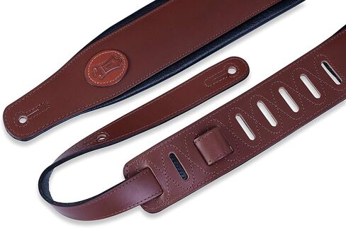 Levy's Leathers MSS1-BLK Veg-Tan Leather Guitar Strap, Black in Saudi Arabia
