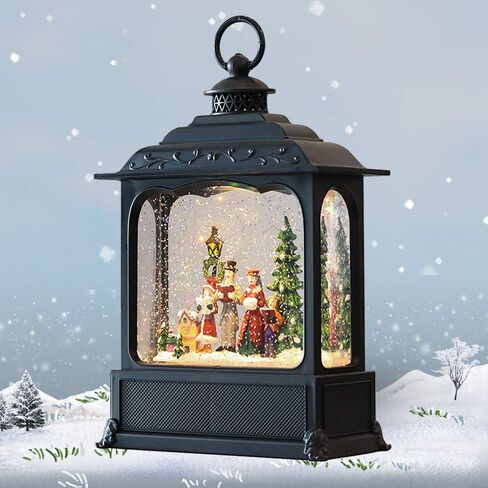 GenSwin Witch Halloween Snow Globe Lantern Battery Operated Water Swirling Glitter with 6H Timer, LED Lighted Scene for Halloween Home Decoration Gift(9.6"x 4.6" x 3.1") in Saudi Arabia