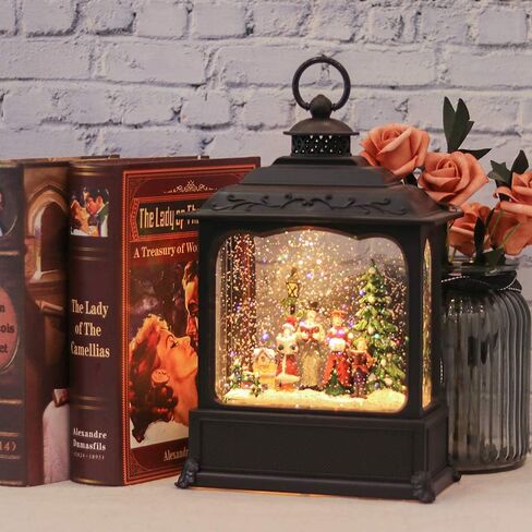 GenSwin Witch Halloween Snow Globe Lantern Battery Operated Water Swirling Glitter with 6H Timer, LED Lighted Scene for Halloween Home Decoration Gift(9.6"x 4.6" x 3.1") in Saudi Arabia