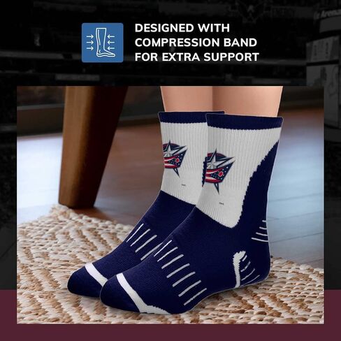 For Bare Feet NHL Adult Surge Team Mascot Mens and Womens Quarter Socks in Saudi Arabia