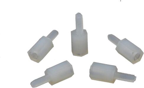 100pcs Nylon Hex Standoff Spacer Replacement M2 Female to Male 15mm+6mm in Saudi Arabia