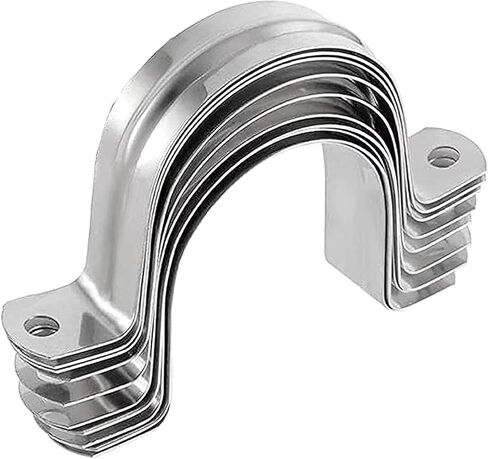 1/2 بوصة ثقبين حزام U قوس الفولاذ المقاوم للصدأ أنبوب حزام التوتر كليب مجموعة متنوعة الثقيلة الأنابيب الصلبة حزام المشبك للقطر الداخلي لأنابيب المياه هو 1/2 بوصة 30 قطعة (20 مللي متر) in Kuwait