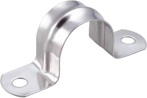 1/2inch Two Hole Strap U Bracket Stainless Steel Tube Strap Tension Clip Assortment Kit Heavy Duty Rigid Pipe Strap Clamp for The Inner Diameter of Water Pipe is 1/2inch 30Pcs (20mm) in Kuwait