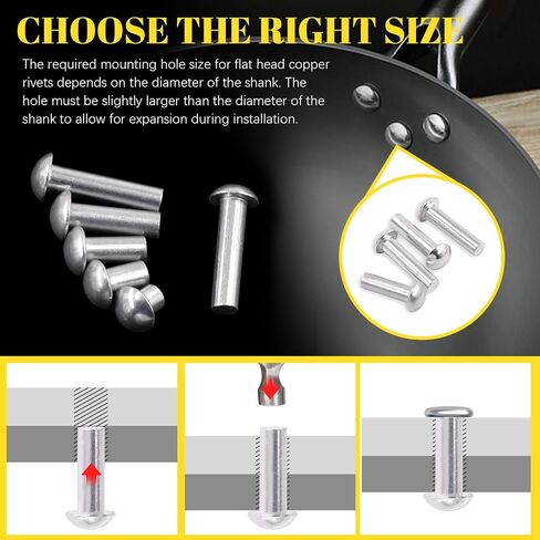 330Pcs M4 Solid Aluminum Brazier Head Rivets, M4 6mm 10mm 14mm 20mm 25mm Length Aluminum Rivets Fastener, Plain Finish, Solid Rivet Kit M4 Flat Head Solid Rivets Assortment Kit for Industry in Saudi Arabia