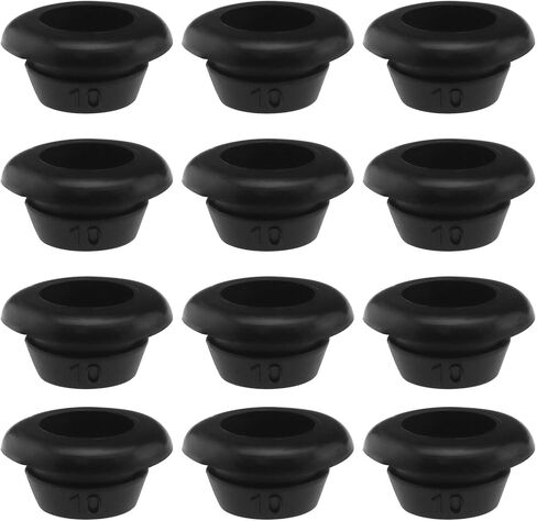 eMagTech 40PCS Rubber Coil Cable Cord Grommet Rubber Single Sided Protective Coil Wires Rubber Protection 5mm ID 12mm OD 8mm Hole Diameter in Saudi Arabia