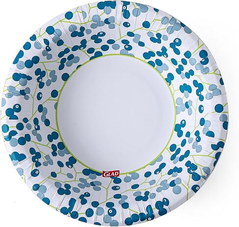 Glad Everyday Disposable Paper Bowls with Berry Nice Design - Soak-Proof, Cut-Proof, Microwaveable Paper Bowls, Spring Themed Disposable Bowls for Everyday Use | 16 Ounces, 44 Count in Saudi Arabia