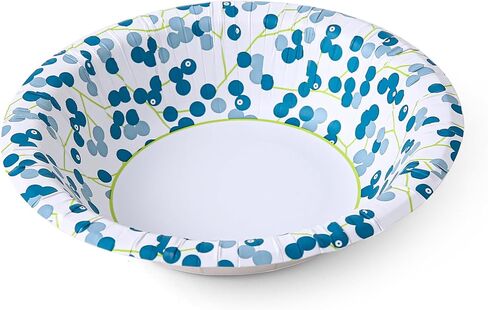 Glad Everyday Disposable Paper Bowls with Berry Nice Design - Soak-Proof, Cut-Proof, Microwaveable Paper Bowls, Spring Themed Disposable Bowls for Everyday Use | 16 Ounces, 44 Count in Saudi Arabia