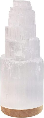 WBM Selenite Crystal Skyscraper Tower 15cm Long, Natural Healing & Calming Effects, Moroccan Crystal without Cord for Home Decor 3-5 Lbs in Saudi Arabia