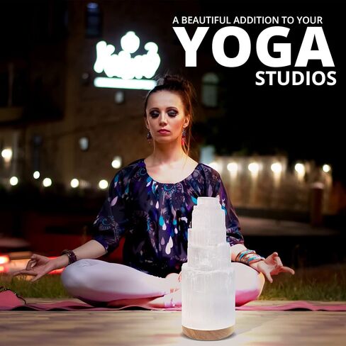 WBM Selenite Crystal Skyscraper Tower 15cm Long, Natural Healing & Calming Effects, Moroccan Crystal without Cord for Home Decor 3-5 Lbs in Saudi Arabia