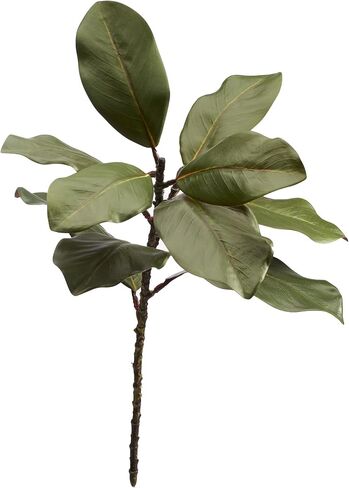 3 Stems Real Touch White Southern Magnolia Flowers, Artificial Realistic Magnolia Grandiflora for Home Décor in Saudi Arabia