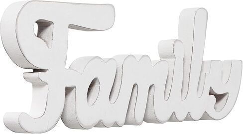 Rustic White Wooden Blessed Sign for Tabletop 15", Wall Hanging Farmhouse Blessed Signs for Home Decor, Handmade Thanksgiving Signs Decor, Christmas Signs for Living Room Entryway in Saudi Arabia