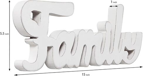 Rustic White Wooden Blessed Sign for Tabletop 15", Wall Hanging Farmhouse Blessed Signs for Home Decor, Handmade Thanksgiving Signs Decor, Christmas Signs for Living Room Entryway in Saudi Arabia