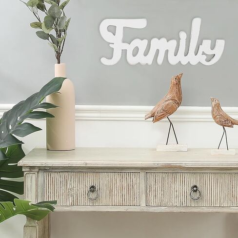 Rustic White Wooden Blessed Sign for Tabletop 15", Wall Hanging Farmhouse Blessed Signs for Home Decor, Handmade Thanksgiving Signs Decor, Christmas Signs for Living Room Entryway in Saudi Arabia