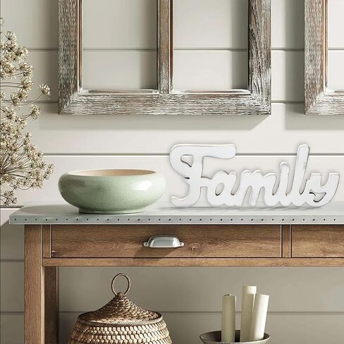 Rustic White Wooden Blessed Sign for Tabletop 15", Wall Hanging Farmhouse Blessed Signs for Home Decor, Handmade Thanksgiving Signs Decor, Christmas Signs for Living Room Entryway in Saudi Arabia
