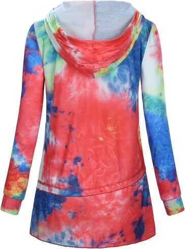 Miusey Hoodies for Women with Asymmetrical Hem Long Sleeve Tops for Women Casual Fall Sweatshirts with Drawstring in Saudi Arabia