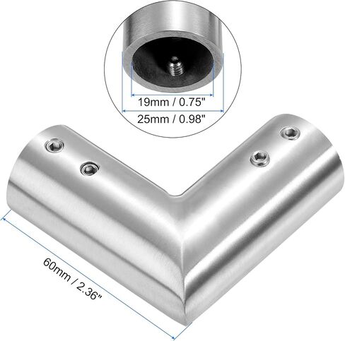 uxcell 2pcs Corner Curtain Rod Connector, 90 Degree Window Curtain Rod Corner with Hex Wrench for 1 Inch Bay Window Curtain Rods, Black in Saudi Arabia
