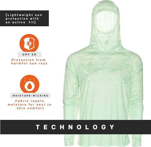 هودي الصيد Solstrale للرجال من Grundens | ملاءمة نشطة، حماية من الشمس in Kuwait