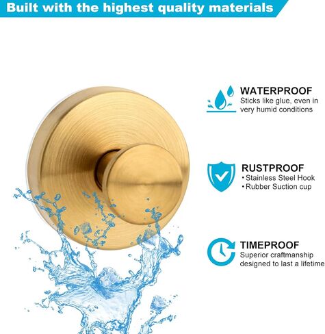 Suction Cup Hooks for Shower, Removable Towel Hooks for Bathroom Window Glass Door Wall, Bath Robe Looafh Hook for Hanging - 2 Pack, Chrome in Saudi Arabia