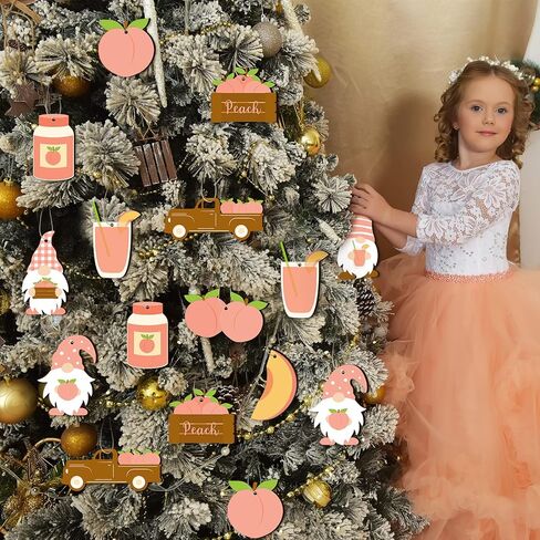 30 Pcs Summer Tree Ornaments Wood Gnomes Hanging Ornaments Summer Fruit Wood Gift Tags with String Summer Tree Decorations for Home Hawaiian Holiday Party Decoration (Watermelon Style) in Saudi Arabia