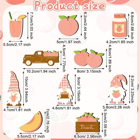 30 Pcs Summer Tree Ornaments Wood Gnomes Hanging Ornaments Summer Fruit Wood Gift Tags with String Summer Tree Decorations for Home Hawaiian Holiday Party Decoration (Watermelon Style) in Saudi Arabia