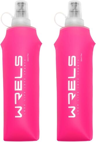 TPU Soft Flask Lightweight Portable Resable Water Bottle,BPA Free Collapsible Flask for Hydration Pack in Running Hiking Cycling and Marathon(500ml-2 Packs) in Saudi Arabia
