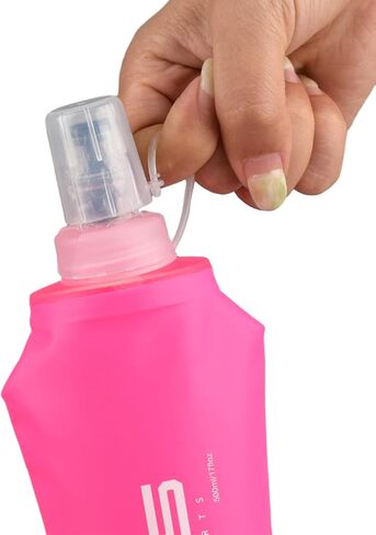 TPU Soft Flask Lightweight Portable Resable Water Bottle,BPA Free Collapsible Flask for Hydration Pack in Running Hiking Cycling and Marathon(500ml-2 Packs) in Saudi Arabia