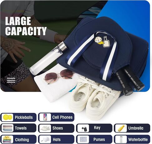 حقيبة مجداف Pickleball، حقائب حمل Pickleball للنساء، حقيبة كرة مخلل محمولة قابلة للتعديل للرجال، حقيبة حبال Pickleball للنساء، حقيبة Pickleball كبيرة هدية للنساء والرجال in Kuwait