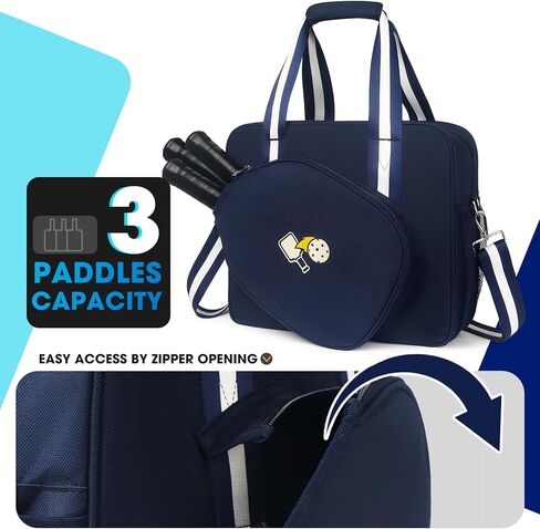 حقيبة مجداف Pickleball، حقائب حمل Pickleball للنساء، حقيبة كرة مخلل محمولة قابلة للتعديل للرجال، حقيبة حبال Pickleball للنساء، حقيبة Pickleball كبيرة هدية للنساء والرجال in Kuwait