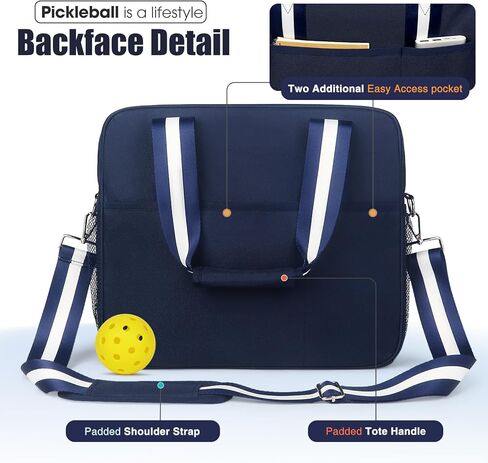 حقيبة مجداف Pickleball، حقائب حمل Pickleball للنساء، حقيبة كرة مخلل محمولة قابلة للتعديل للرجال، حقيبة حبال Pickleball للنساء، حقيبة Pickleball كبيرة هدية للنساء والرجال in Kuwait