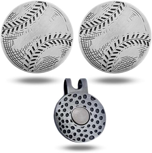 Baseball Unique Magnetic Metal Golf Ball Marker Accessory with Hat Clip for Men and Women in Saudi Arabia