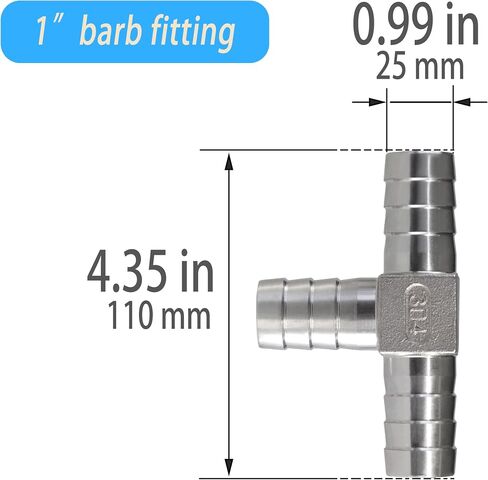 Stainless Steel Hose Barb,90 Degree L Right Angle Elbow Fitting 5/16" (8mm) Barb Splicer Mender with Stainless Steel Pipe Clamps air hose repair kit for Pipe Line/Fuel/Air (5/16 4pcs) in Saudi Arabia