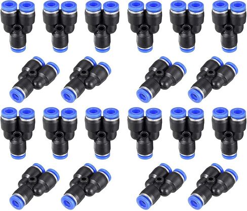 Y Shape Push Fittings, 4mm (5/32") OD Push to Connect Quick Fitting, Air line Push Lock Tube Fitting Splitter, 20Pcs (PY4) in Kuwait