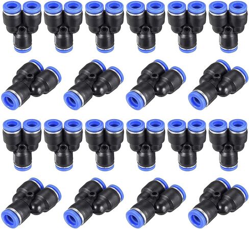 Y Shape Push Fittings, 4mm (5/32") OD Push to Connect Quick Fitting, Air line Push Lock Tube Fitting Splitter, 20Pcs (PY4) in Kuwait