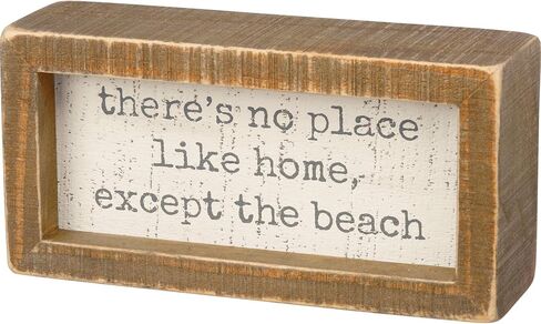 Primitives by Kathy 16354 Distressed Beach-Inspired Small Box Sign, 4 x 3-Inches, Home by The Water in Kuwait
