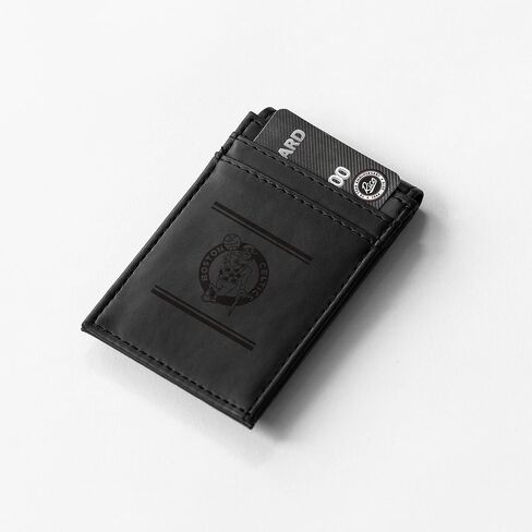 Rico Industries NBA Boston Celtics Premium Laser Engraved Vegan Black Leather Bill-fold Wallet - Slim yet Sturdy Design - Perfect to Show Your Team Pride or Gift in Saudi Arabia