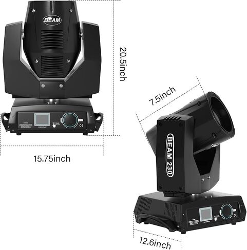 Topteng 7R 230W Beam Sharpy Moving Head Light 17 Gobos RGBW Beam Lights، 360 درجة DJ Lights Beam Sharpy Light 8 بريزم، ستروب، 16CH DMX512 الحفلات الموسيقية والنوادي وعروض الدي جي وحفلات الزفاف والعروض المسرحية in Saudi Arabia