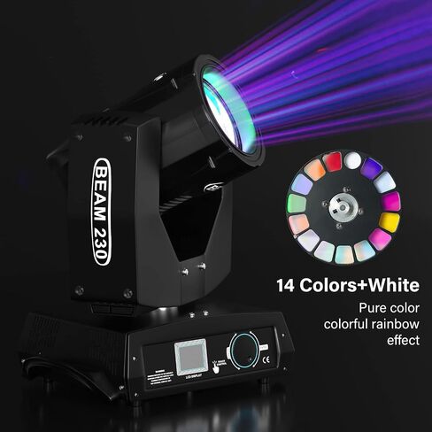 Topteng 7R 230W Beam Sharpy Moving Head Light 17 Gobos RGBW Beam Lights، 360 درجة DJ Lights Beam Sharpy Light 8 بريزم، ستروب، 16CH DMX512 الحفلات الموسيقية والنوادي وعروض الدي جي وحفلات الزفاف والعروض المسرحية in Saudi Arabia