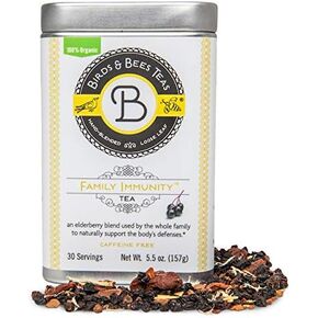 Birds & Bees Teas - Elderberry Tea - Family Immunity Tea is a blend of Organic Herbs! Makes A Delicious Sambucus Elderberry Syrup - 40 Servings, 9.0 oz