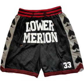 Mens Basketball Shorts,Men Athletic Retro with Pockets Gym Workout Shorts,Mesh Quick Dry Active Performance Running