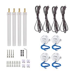 4 Set Synchronous Turntable Motor Electric Motor for Cup Turner Cuptisserie Tumbler Cup Rotator with 7mm (30mm Length) Flexible Coupling Connector (5-6RPM)