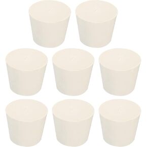 MECCANIXITY Rubber Tapered Plug 25mm to 33mm Solid Test Tubes Bungs Stopper White for Lab Home 8 Pieces