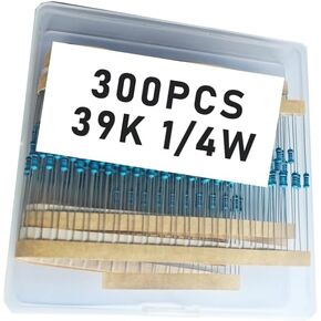 39k 1/4W, 39k 1/4W, 39k ohm, 39k 1/4W, 39kresistor, 39k ohm resistor, 39k ohm Metal resistor, 39k Metal Film resistors 1/4w(0.25w) 1% tolerance 0.01 MF Metal Film Fixed Resistor 300 pcs