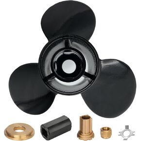 13 1/4 x17 Pitch 48-77344A45 OEM-Grade Aluminum Outboard Propeller fit Mercury Motos 60 75 90 100 115 125 HP Prop,15 Spline Tooth. Hub Kits Included