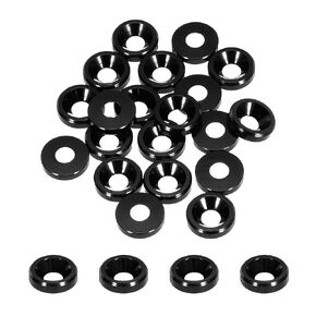 MECCANIXITY M5 Cone Cup Countersunk Washers,Hole Dia 5.1mm/0.2 Aluminum Gaskets Cup Head Washer Gasket for Screw RC/FPV/PC/Drone/Mechanical Accessories Model Parts,Pack of 20(Green)