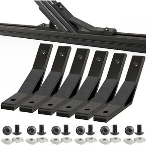 45 Degree 2020 Corner Angle Bracket Connection Joint for 2020 Series Aluminum Extrusion Profile,6pcs Black Corner Brackets with Screws and Nuts (45 Degree Bracket with Screws)