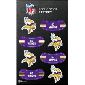 Rico Industries NFL Football Peel & Stick Temporary Tattoos - Eye Black - Game Day Approved