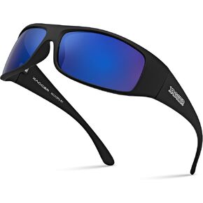 Xagger Sports Polarized Sunglasses for Men Wrap Around TR90 Frame Sun Glasses