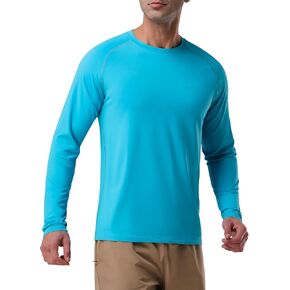 بايونير كامب قمصان رجالية للحماية من الأشعة فوق البنفسجية بعامل حماية من الشمس (SPF) UPF50 + واقي من الطفح الجلدي وأكمام طويلة وخفيفة الوزن للمشي لمسافات طويلة سريعة الجفاف والجري قميص السباحة in Kuwait