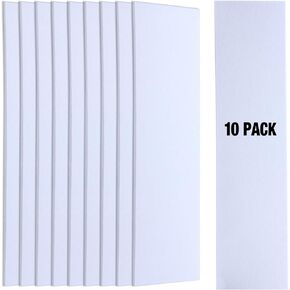 10 Packs Acoustical Wall Panel 47 x 12 x 0.4 Inch Self Adhesive Acoustical Panels Large Decorative Sound Panels Noise Reducing for Walls Home Studio Noise Reduction (White,Striped Style)